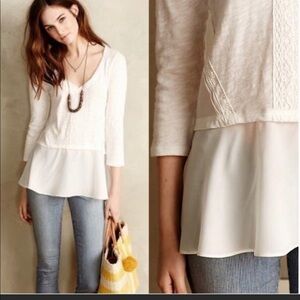 Meadow Rue Anthropology flowy blouse size small